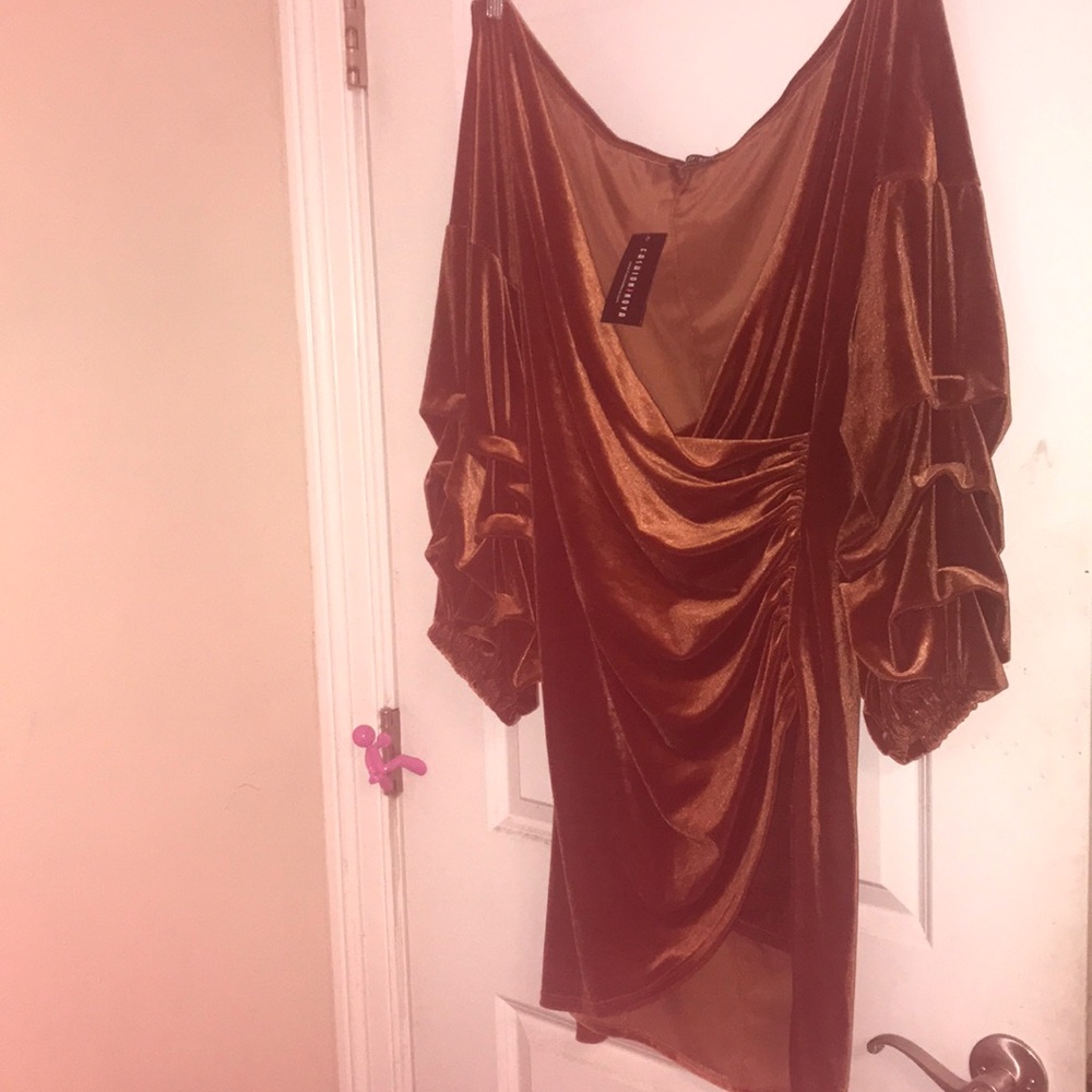 Blair velvet dress {rust} - Picture 4 of 4